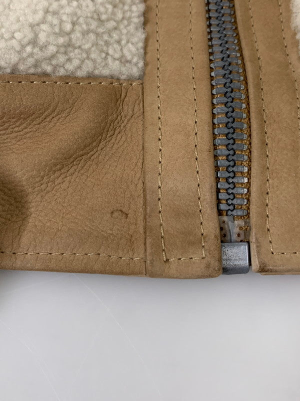 【中古品】【メンズ】 BALENCIAGA バレンシアガ MOUTON SUEDE JACKET 00494 ムートン・スエードジャケット メンズ アウター ムートンファー 141-260127-em-25-min サイズ：46 カラー：ベージュ/ホワイト 万代Net店