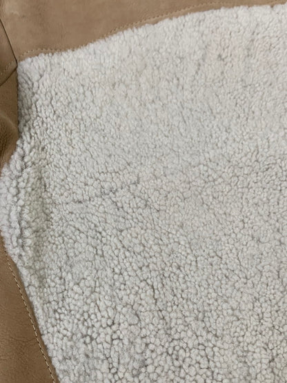 【中古品】【メンズ】 BALENCIAGA バレンシアガ MOUTON SUEDE JACKET 00494 ムートン・スエードジャケット メンズ アウター ムートンファー 141-260127-em-25-min サイズ：46 カラー：ベージュ/ホワイト 万代Net店