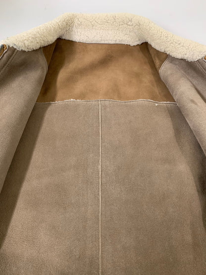 【中古品】【メンズ】 BALENCIAGA バレンシアガ MOUTON SUEDE JACKET 00494 ムートン・スエードジャケット メンズ アウター ムートンファー 141-260127-em-25-min サイズ：46 カラー：ベージュ/ホワイト 万代Net店