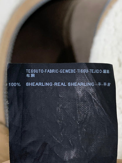 【中古品】【メンズ】 BALENCIAGA バレンシアガ MOUTON SUEDE JACKET 00494 ムートン・スエードジャケット メンズ アウター ムートンファー 141-260127-em-25-min サイズ：46 カラー：ベージュ/ホワイト 万代Net店