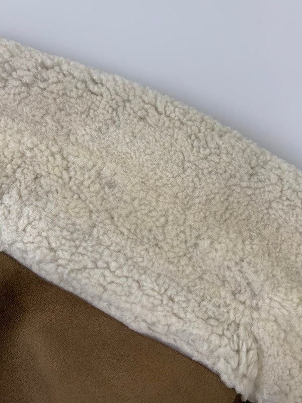 【中古品】【メンズ】 BALENCIAGA バレンシアガ MOUTON SUEDE JACKET 00494 ムートン・スエードジャケット メンズ アウター ムートンファー 141-260127-em-25-min サイズ：46 カラー：ベージュ/ホワイト 万代Net店