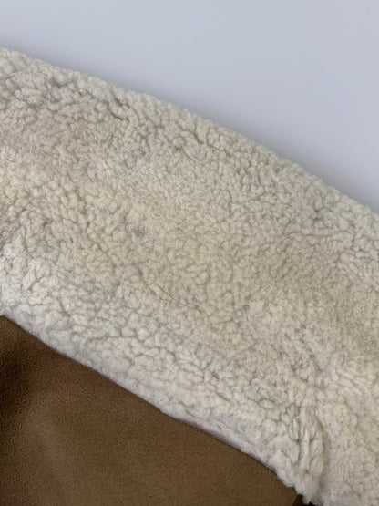 【中古品】【メンズ】 BALENCIAGA バレンシアガ MOUTON SUEDE JACKET 00494 ムートン・スエードジャケット メンズ アウター ムートンファー 141-260127-em-25-min サイズ：46 カラー：ベージュ/ホワイト 万代Net店