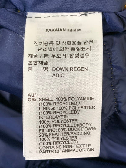 【中古品】【メンズ】 adidas アディダス アディカラー ダウン REGEN ジャケット IW3451 メンズ アウター カジュアル 保温性 148-260127-em-29-min サイズ：S カラー：ナイトインディゴ/プリラブドイエロー 万代Net店