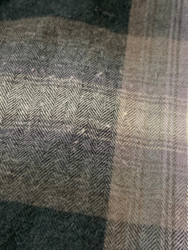 【中古品】【メンズ】 UNUSED アンユーズド OMBRE CHECK オンブレチェック PULLOVER SHIRT プルオーバーシャツ ロングシャツ 140-260129-SH-02-min サイズ：2 カラー：グレー系 万代Net店