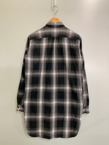 【中古品】【メンズ】 UNUSED アンユーズド OMBRE CHECK オンブレチェック PULLOVER SHIRT プルオーバーシャツ ロングシャツ 140-260129-SH-02-min サイズ：2 カラー：グレー系 万代Net店