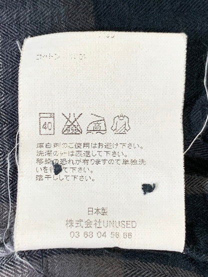 【中古品】【メンズ】 UNUSED アンユーズド OMBRE CHECK オンブレチェック PULLOVER SHIRT プルオーバーシャツ ロングシャツ 140-260129-SH-02-min サイズ：2 カラー：グレー系 万代Net店