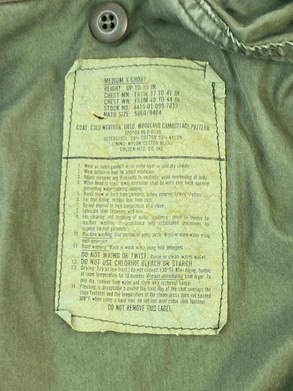 【中古品】【メンズ】 U.S.ARMY ユーエスアーミー 8415-01-099-7833 1996年製 M-65 FIELD JACKET フィールドジャケット アウター 146-260208-AS-13-min サイズ：MEDIUM-XSHORT カラー：カモフラージュ 万代Net店