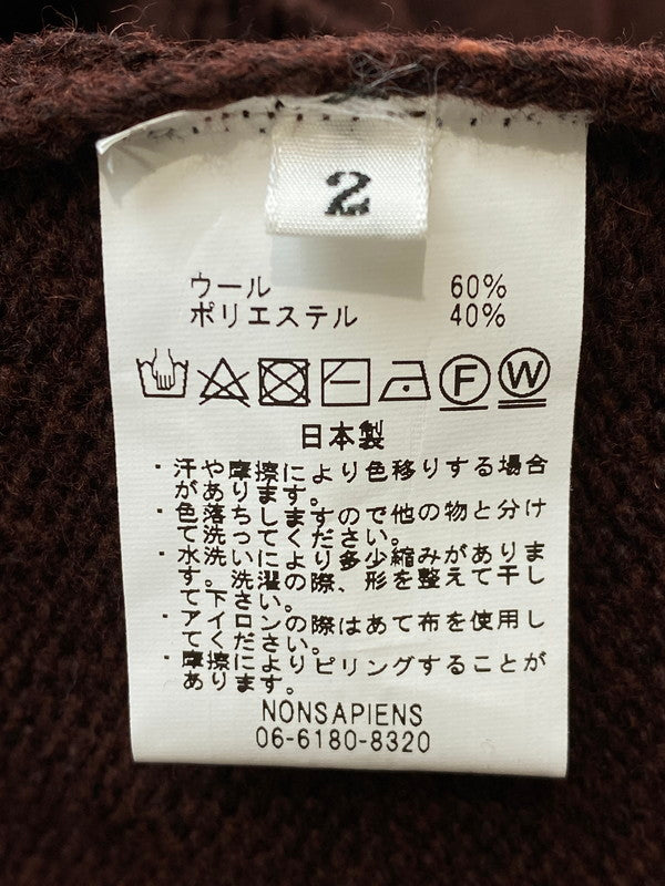 【中古品】【メンズ】 NONSAPIENS ノンサピエンス LS WOOL KNIT ロングスリーブ ウールニット トップ 140-260130-SH-17-min サイズ：2 万代Net店