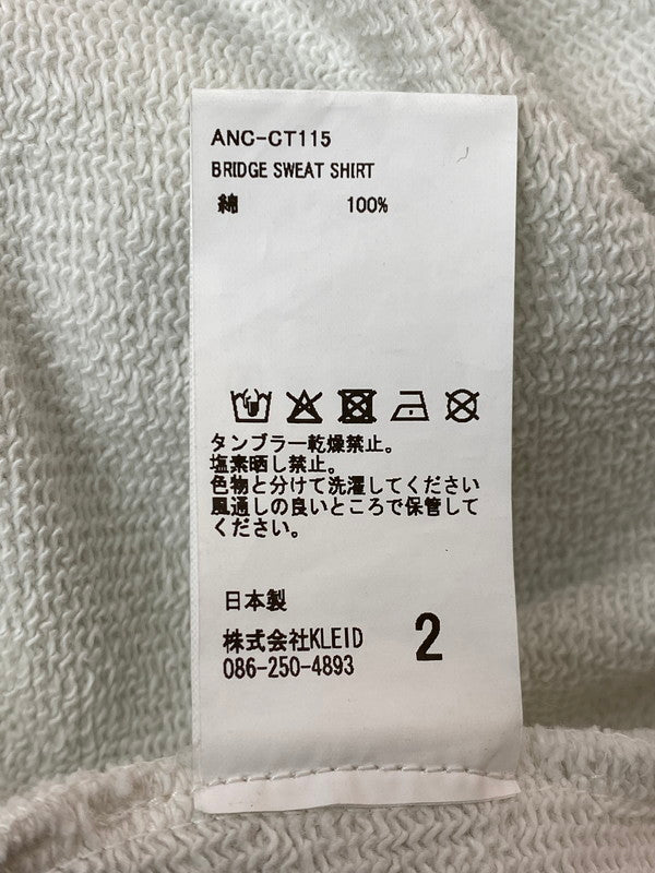 【中古品】【メンズ】 ANCELLM アンセルム 25AW BRIDGE SWEAT SHIRT ANC-CT115 ブリッジ スウェットシャツ トップス トレーナー 140-260131-kk-04-min サイズ：2 カラー：LAKE 万代Net店