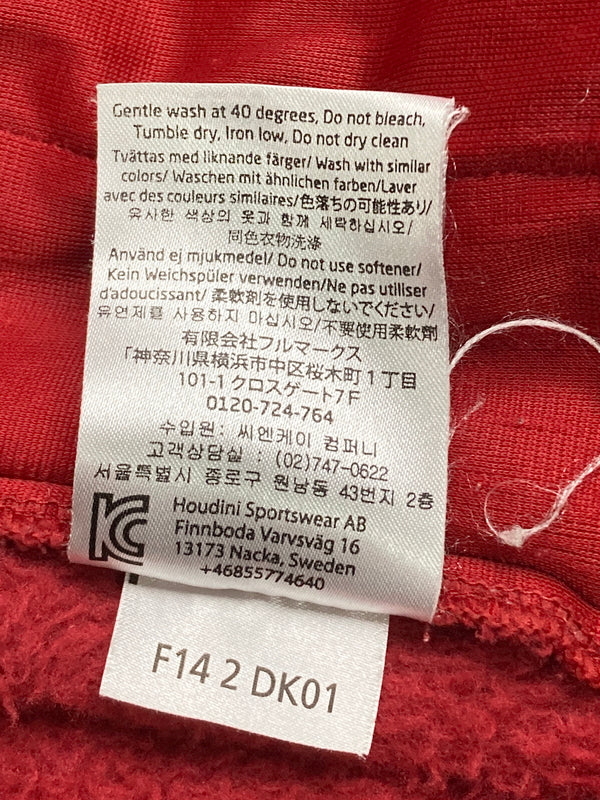 【中古品】【メンズ】 HOUDINI フーディニ FLEECE JACKET F14 2 DK01 フリースジャケット ライトアウター 144-260201-kk-04-min サイズ：L カラー：レッド 万代Net店