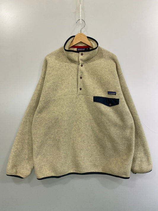 【中古品】【メンズ】 patagonia パタゴニア 00's Synchilla Snap-T 25450 00年代 シンチラ スナップ T フリース プルオーバー ジャケット ライトアウター 144-260131-kk-16-min サイズ：XL カラー：オートミール 万代Net店