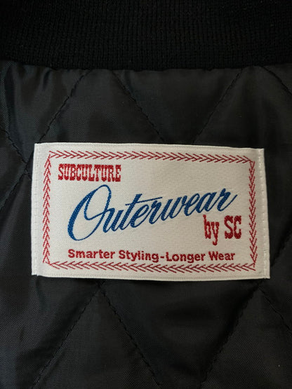 【中古品】【メンズ】 SUBCULTURE サブカルチャー 24AW STADIUM JACKET SCJK-A2401 スタジアムジャケット アウター スタジャン 145-260131-kk-22-min サイズ：1 カラー：ブラック 万代Net店