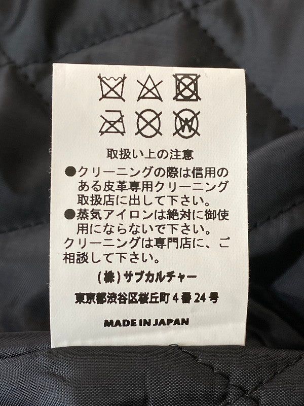 【中古品】【メンズ】 SUBCULTURE サブカルチャー 24AW STADIUM JACKET SCJK-A2401 スタジアムジャケット アウター スタジャン 145-260131-kk-22-min サイズ：1 カラー：ブラック 万代Net店