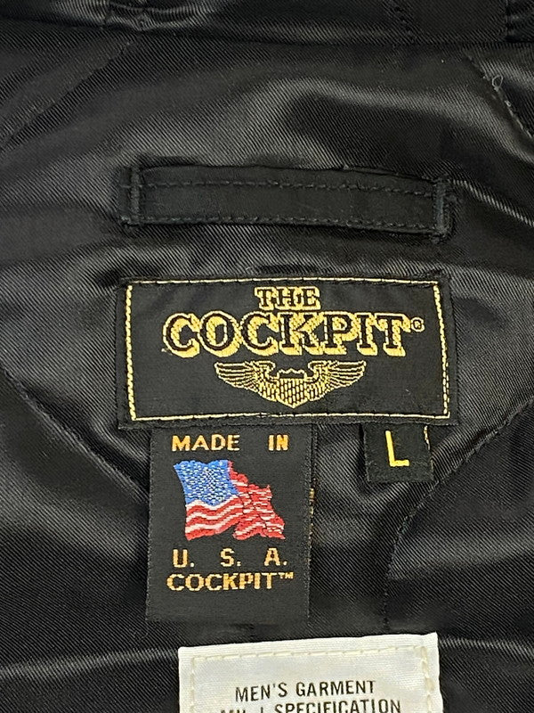 【中古品】【メンズ】 COCKPIT USA コックピット ユーエスエー N-3B FLIGHT JACKET 114-15-0024 N-3B フライトジャケット アウター 145-260131-kk-26-min サイズ：L カラー：ブラック 万代Net店