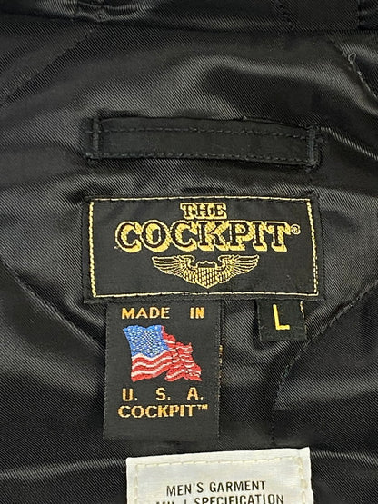 【中古品】【メンズ】 COCKPIT USA コックピット ユーエスエー N-3B FLIGHT JACKET 114-15-0024 N-3B フライトジャケット アウター 145-260131-kk-26-min サイズ：L カラー：ブラック 万代Net店