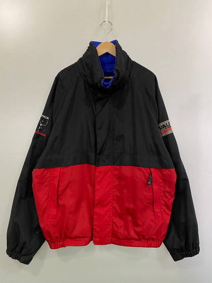 【中古品】【メンズ】 NAUTICA ノーティカ REVERSIBLE FLEECE JACKET リバーシブルフリースジャケット アウター 146-260130-SH-10-min サイズ：XXL カラー：レッド、ブルー、ブラック 万代Net店