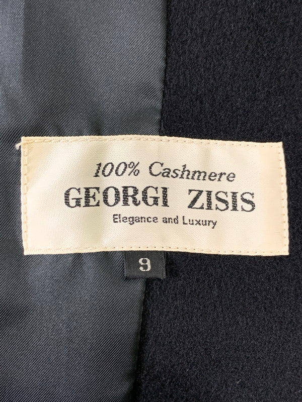 【中古品】【レディース】 GEORGI ZISIS ヨルギ・ジシス CASHMERE COAT カシミヤコート アウター 169-260222-kk-03-min サイズ：9 カラー：ブラック 万代Net店