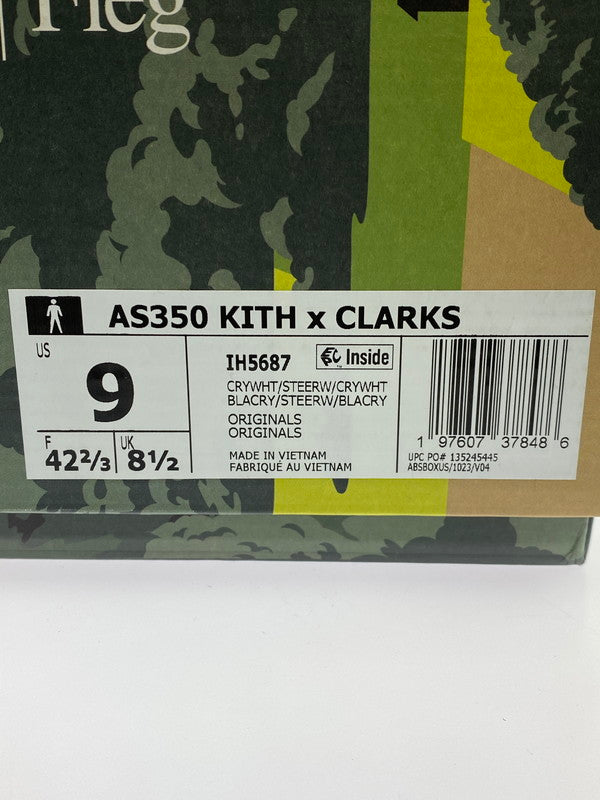 【中古美品】【メンズ】 adidas アディダス 8TH STREET 8th ストリート ×KITH RONNIE FIEG キス ロニー ファイグ ×CLARKS クラークス AS350 ELEVATION IH5687 エレベーション スニーカー 靴 161-260206-jt-11-min サイズ：US 9 27.0cm カラー：ホワイト/グレー 万代Net店