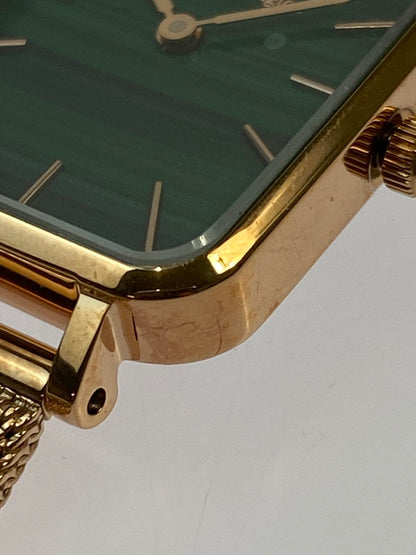 【中古品】【メンズ】 Daniel Wellington ダニエルウェリントン QUADRO PRESSED MELROSE GREEN ROSE GOLD クアドロ プレスド メルローズ グリーン ローズゴールド 腕時計 ウォッチ メンズ スクエア型 198-260202-em-50-min カラー：ゴールド/グリーン 万代Net店