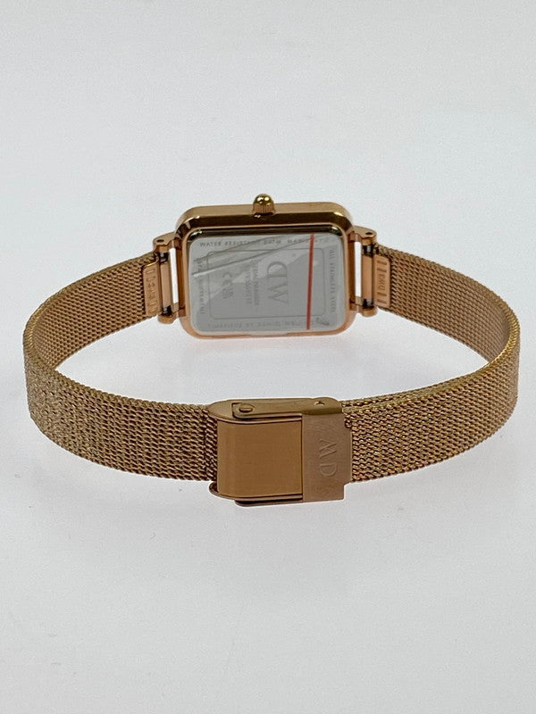【中古品】【メンズ】 Daniel Wellington ダニエルウェリントン QUADRO PRESSED MELROSE GREEN ROSE GOLD クアドロ プレスド メルローズ グリーン ローズゴールド 腕時計 ウォッチ メンズ スクエア型 198-260202-em-50-min カラー：ゴールド/グリーン 万代Net店