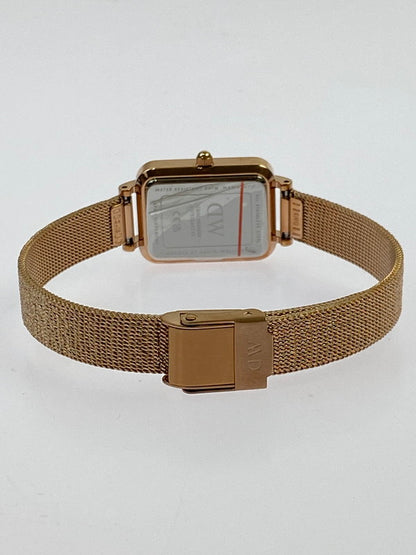 【中古品】【メンズ】 Daniel Wellington ダニエルウェリントン QUADRO PRESSED MELROSE GREEN ROSE GOLD クアドロ プレスド メルローズ グリーン ローズゴールド 腕時計 ウォッチ メンズ スクエア型 198-260202-em-50-min カラー：ゴールド/グリーン 万代Net店