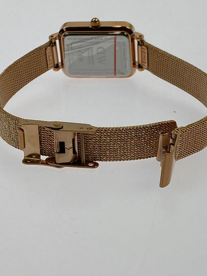 【中古品】【メンズ】 Daniel Wellington ダニエルウェリントン QUADRO PRESSED MELROSE GREEN ROSE GOLD クアドロ プレスド メルローズ グリーン ローズゴールド 腕時計 ウォッチ メンズ スクエア型 198-260202-em-50-min カラー：ゴールド/グリーン 万代Net店