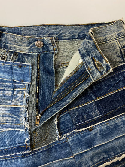 【中古品】【レディース】 USED ユーズド REMAKE DENIM SKIRT リメイク デニム スカート レディース ロングスカート 171-260220-em-44-min カラー：インディゴ 万代Net店