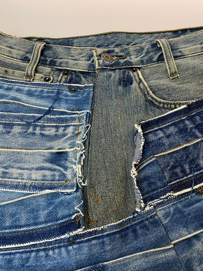 【中古品】【レディース】 USED ユーズド REMAKE DENIM SKIRT リメイク デニム スカート レディース ロングスカート 171-260220-em-44-min カラー：インディゴ 万代Net店