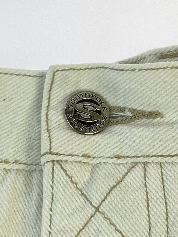 【中古品】【メンズ】 SOUTHPOLE サウスポール WHITE BAGGY DENIM PANT ホワイト バギー デニム パンツ メンズ ボトムス ジーパン ジーンズ 157-260220-em-31-min サイズ：32 カラー：ホワイト 万代Net店