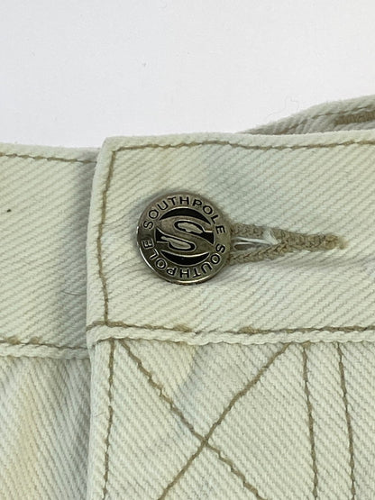 【中古品】【メンズ】 SOUTHPOLE サウスポール WHITE BAGGY DENIM PANT ホワイト バギー デニム パンツ メンズ ボトムス ジーパン ジーンズ 157-260220-em-31-min サイズ：32 カラー：ホワイト 万代Net店