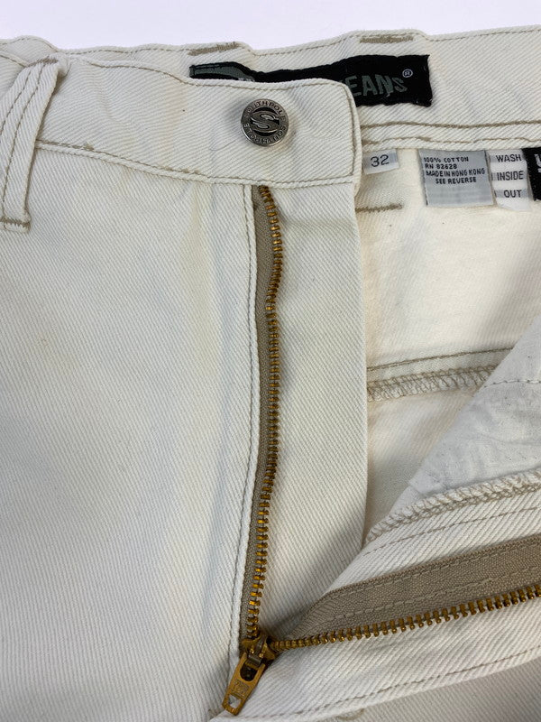 【中古品】【メンズ】 SOUTHPOLE サウスポール WHITE BAGGY DENIM PANT ホワイト バギー デニム パンツ メンズ ボトムス ジーパン ジーンズ 157-260220-em-31-min サイズ：32 カラー：ホワイト 万代Net店