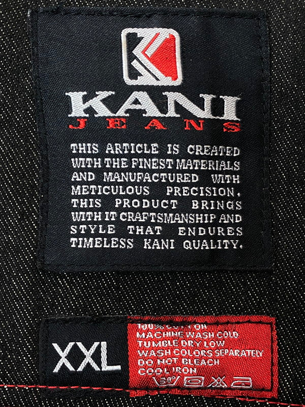 【中古品】【メンズ】 KARL KANI カールカナイ RED STITCH DENIM JACKET レッドステッチデニムジャケット 146-260207-zi-19-min サイズ：XXL カラー：ブラック 万代Net店