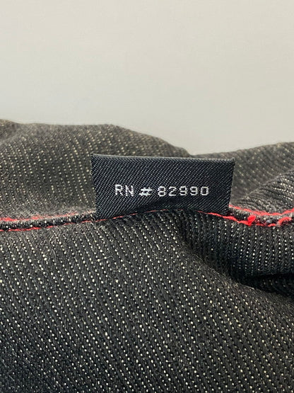 【中古品】【メンズ】 KARL KANI カールカナイ RED STITCH DENIM JACKET レッドステッチデニムジャケット 146-260207-zi-19-min サイズ：XXL カラー：ブラック 万代Net店