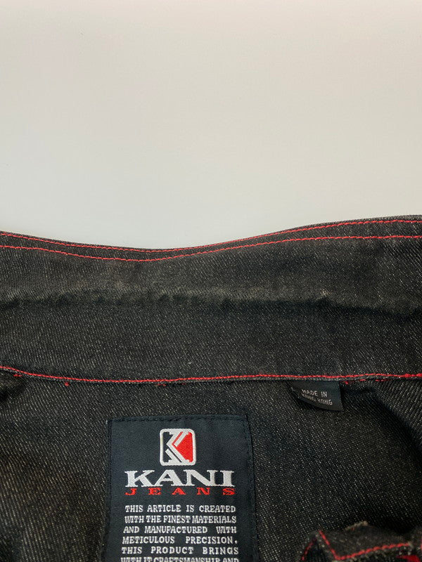 【中古品】【メンズ】 KARL KANI カールカナイ RED STITCH DENIM JACKET レッドステッチデニムジャケット 146-260207-zi-19-min サイズ：XXL カラー：ブラック 万代Net店