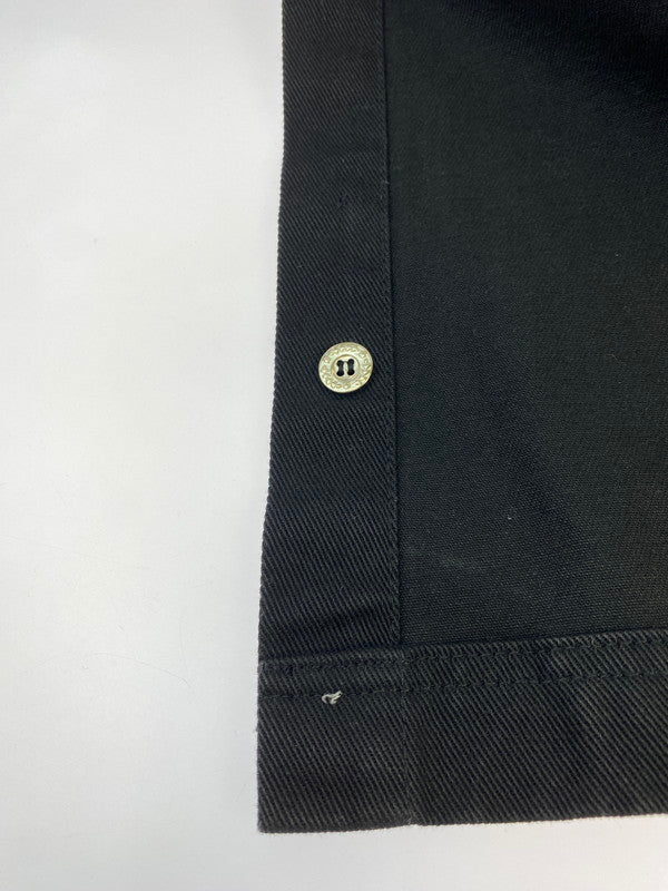 【中古品】【メンズ】 HOODSWEAR フッドスウェアー HOOD BLACK DENIM COVERALL フード ブラック デニム カバーオール ジャケット 146-260215-SH-11-min サイズ：L カラー：ブラック 万代Net店
