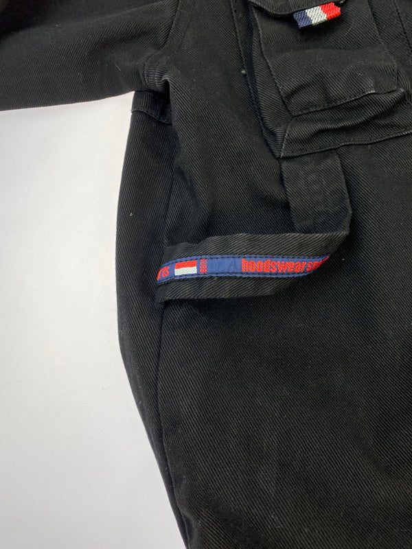 【中古品】【メンズ】 HOODSWEAR フッドスウェアー HOOD BLACK DENIM COVERALL フード ブラック デニム カバーオール ジャケット 146-260215-SH-11-min サイズ：L カラー：ブラック 万代Net店