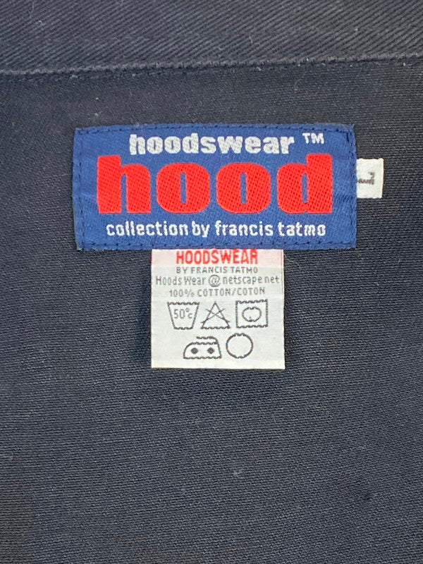 【中古品】【メンズ】 HOODSWEAR フッドスウェアー HOOD BLACK DENIM COVERALL フード ブラック デニム カバーオール ジャケット 146-260215-SH-11-min サイズ：L カラー：ブラック 万代Net店