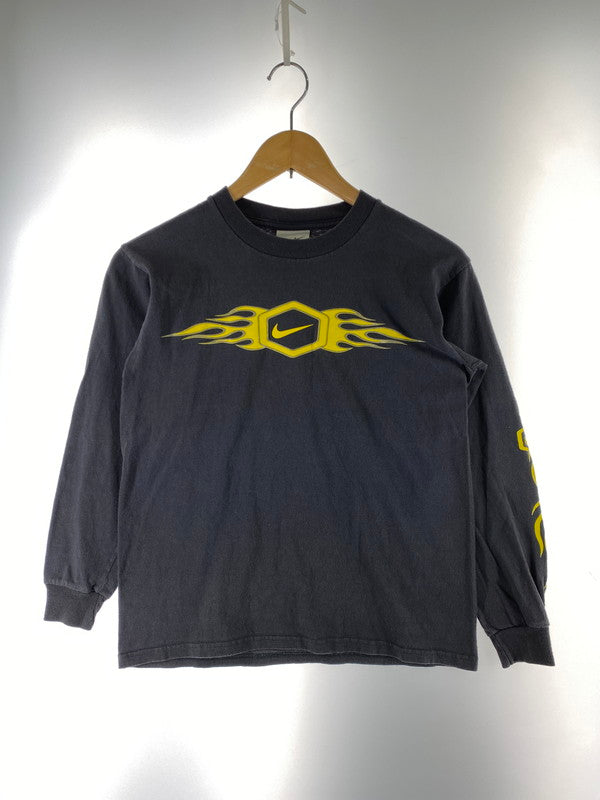 【中古品】【メンズ】 NIKE ナイキ 00’s FLAME LOGO LS TEE 00年代 フレイム ロゴ ロングスリーブティーシャツ 146-260215-SH-09-min サイズ：M カラー：ブラック 万代Net店