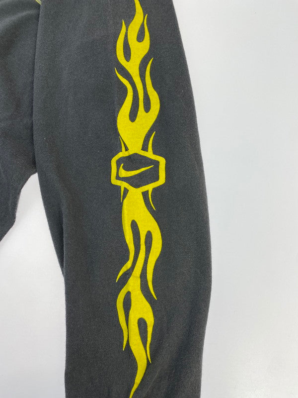 【中古品】【メンズ】 NIKE ナイキ 00’s FLAME LOGO LS TEE 00年代 フレイム ロゴ ロングスリーブティーシャツ 146-260215-SH-09-min サイズ：M カラー：ブラック 万代Net店