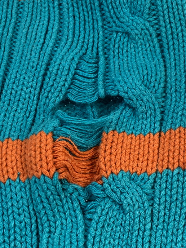 【現状渡し品】【メンズ】 RALPH LAUREN ラルフローレン 90's BORDER KNIT 90年代 ボーダー ニット トップス 146-260215-SH-10-min サイズ：L カラー：エメラルドブルー/オレンジ 万代Net店