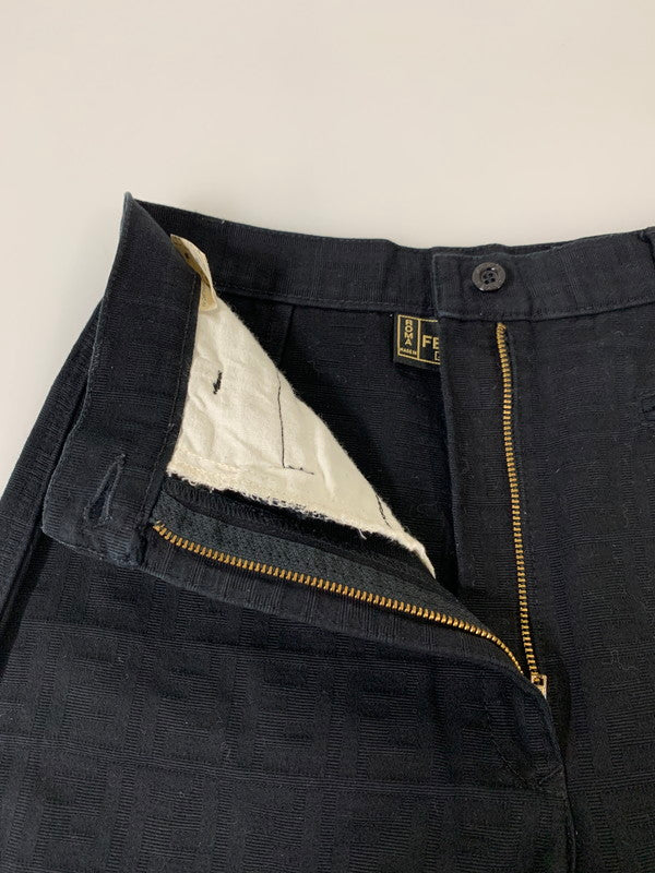 【中古品】【レディース】 FENDI フェンディ ZUCCA PATTERN PANT ズッカ ペカン パンツ レディース ボトムス 171-260202-em-29-min サイズ：28 カラー：ブラック 万代Net店