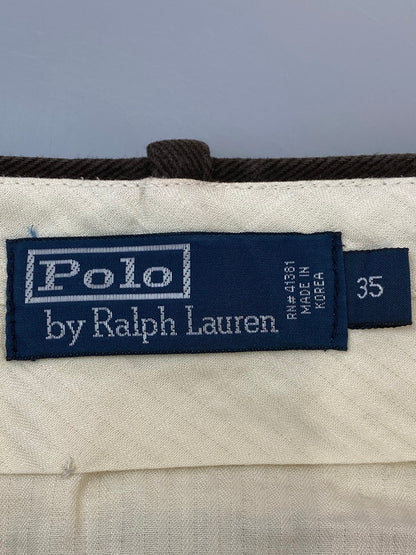 【中古品】【メンズ】 POLO RALPH LAUREN ポロ・ラルフローレン COTTON PANTS 韓国製 コットン パンツ メンズ ボトムス 157-260324-em-06-min サイズ：35 カラー：チャコール 万代Net店