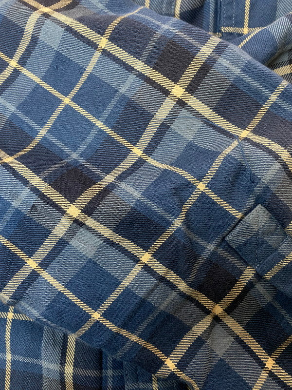 【中古品】【メンズ】 L.L.Bean エルエルビーン FLEECE LINER CHECK SHIRT フリース ライナー チェック シャツ メンズ トップス 144-260220-em-46-min サイズ：L カラー：ブルー 万代Net店