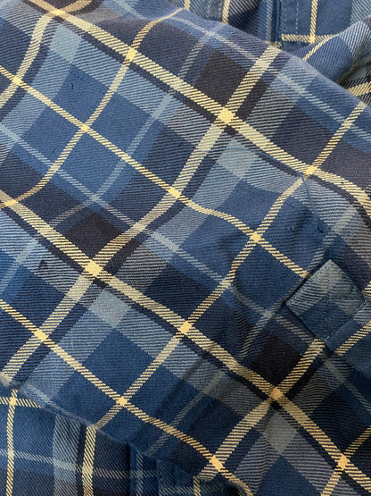 【中古品】【メンズ】 L.L.Bean エルエルビーン FLEECE LINER CHECK SHIRT フリース ライナー チェック シャツ メンズ トップス 144-260220-em-46-min サイズ：L カラー：ブルー 万代Net店