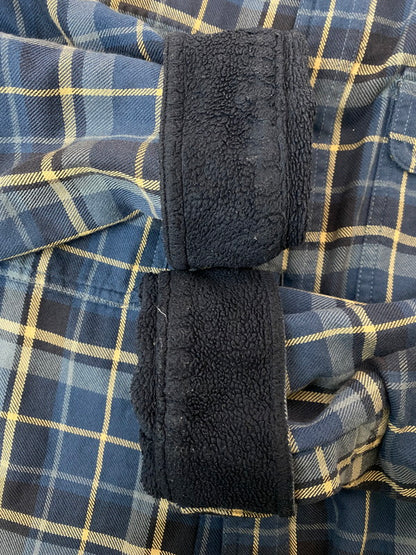 【中古品】【メンズ】 L.L.Bean エルエルビーン FLEECE LINER CHECK SHIRT フリース ライナー チェック シャツ メンズ トップス 144-260220-em-46-min サイズ：L カラー：ブルー 万代Net店