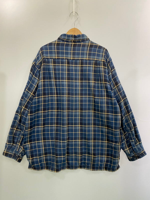 【中古品】【メンズ】 L.L.Bean エルエルビーン FLEECE LINER CHECK SHIRT フリース ライナー チェック シャツ メンズ トップス 144-260220-em-46-min サイズ：L カラー：ブルー 万代Net店