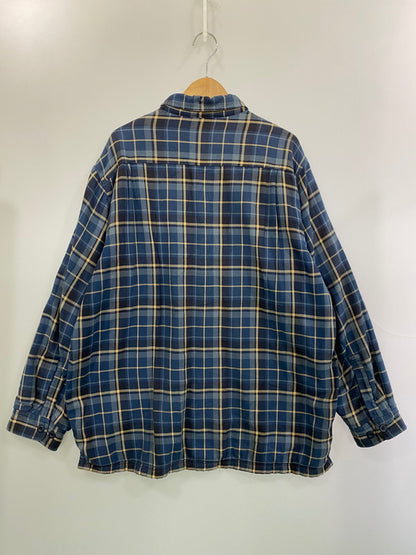 【中古品】【メンズ】 L.L.Bean エルエルビーン FLEECE LINER CHECK SHIRT フリース ライナー チェック シャツ メンズ トップス 144-260220-em-46-min サイズ：L カラー：ブルー 万代Net店
