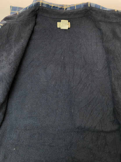 【中古品】【メンズ】 L.L.Bean エルエルビーン FLEECE LINER CHECK SHIRT フリース ライナー チェック シャツ メンズ トップス 144-260220-em-46-min サイズ：L カラー：ブルー 万代Net店