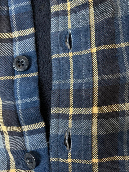 【中古品】【メンズ】 L.L.Bean エルエルビーン FLEECE LINER CHECK SHIRT フリース ライナー チェック シャツ メンズ トップス 144-260220-em-46-min サイズ：L カラー：ブルー 万代Net店