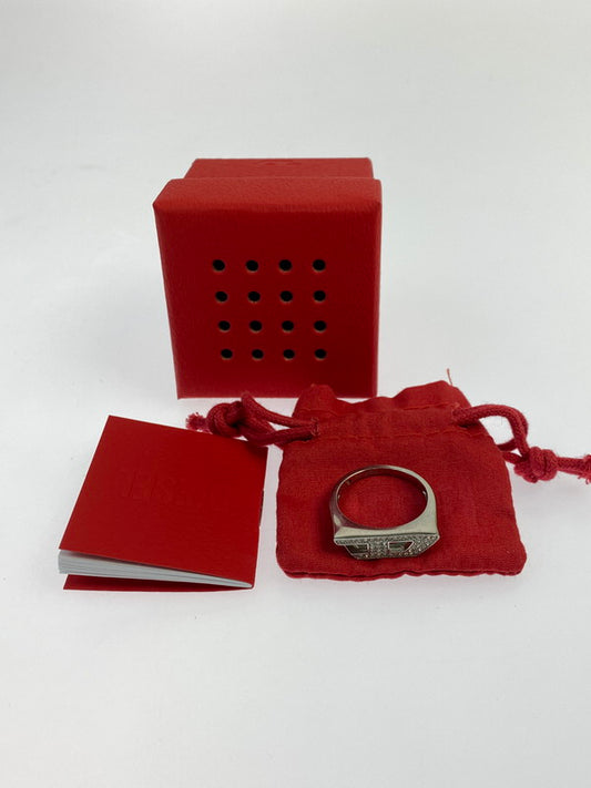 【中古品】【メンズ】 DIESEL ディーゼル DX1629040 D LOGO RING リング 指輪 192-260207-zi-34-min カラー：シルバー 22号 万代Net店